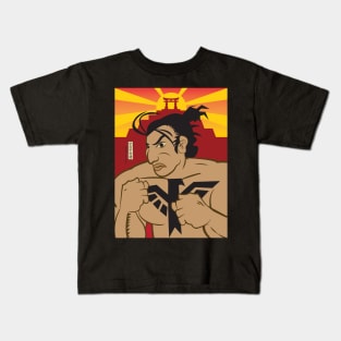 Aztec Samurai ready to kick butt! Kids T-Shirt